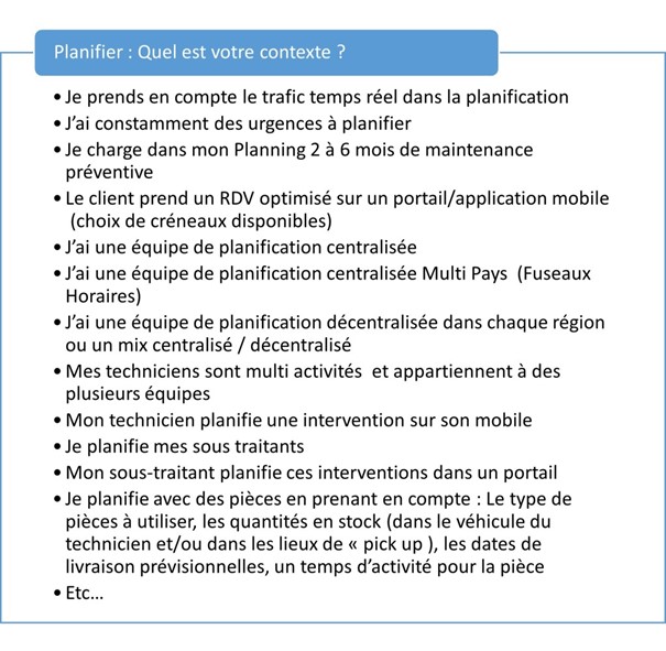 Planifier : Quel est le contexte ?